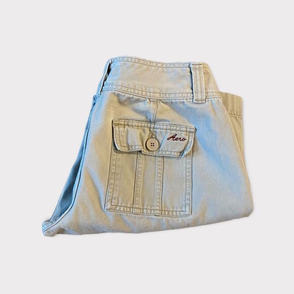 Y2K Cargo Khaki Bell Bottom Low Waisted Flare Pants - Picture 8 of 9